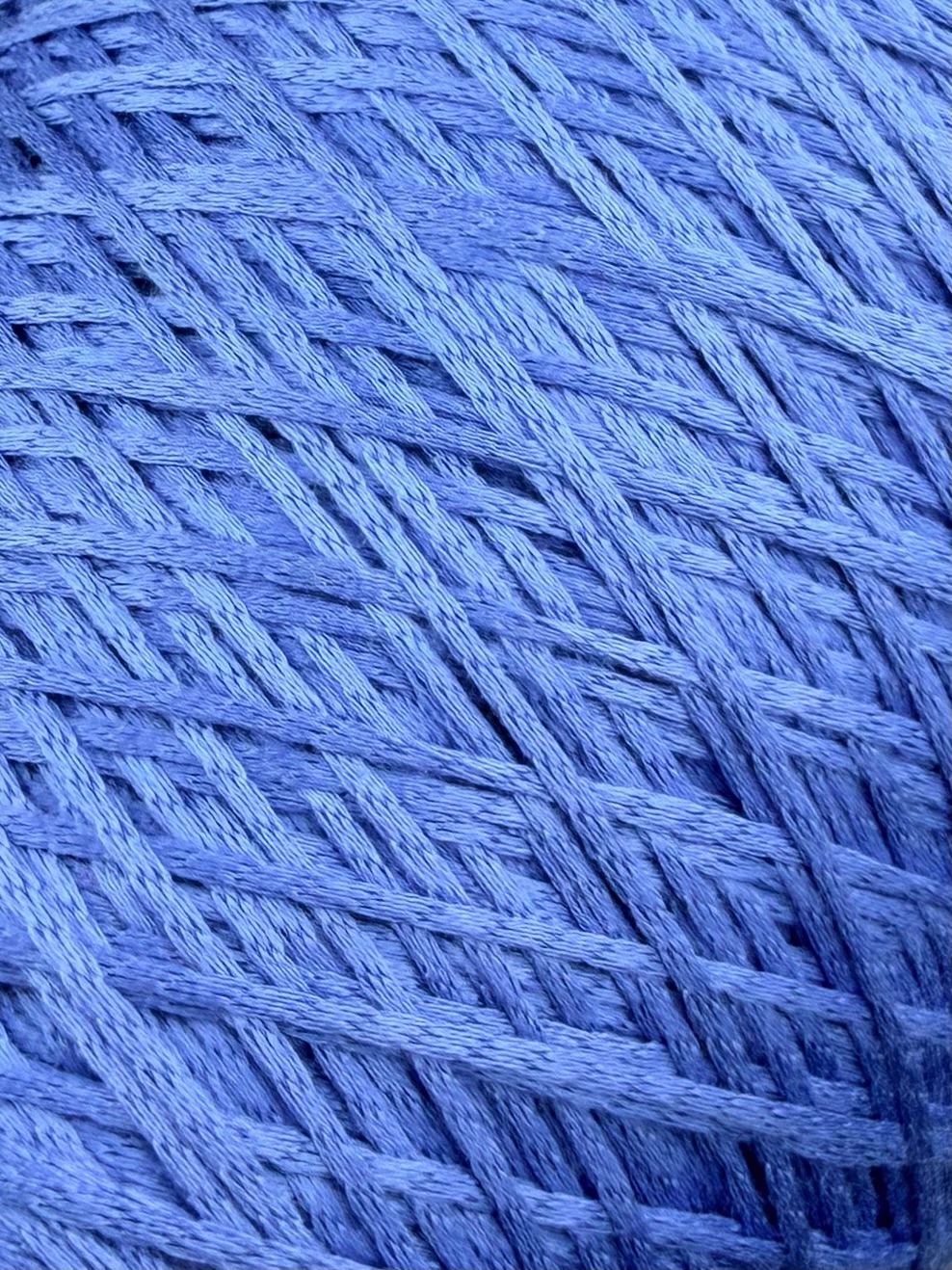 100 % soie Mulberry Fil cordon col. Bleu bleuet
